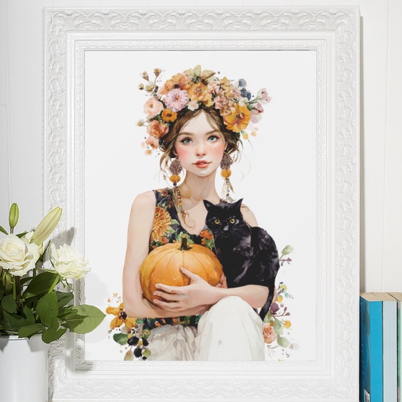 Enchanting Autumn - Fall Theme Wall Art Print Poster Unframed, Thanksgiving Gift - Picture 7 of 7